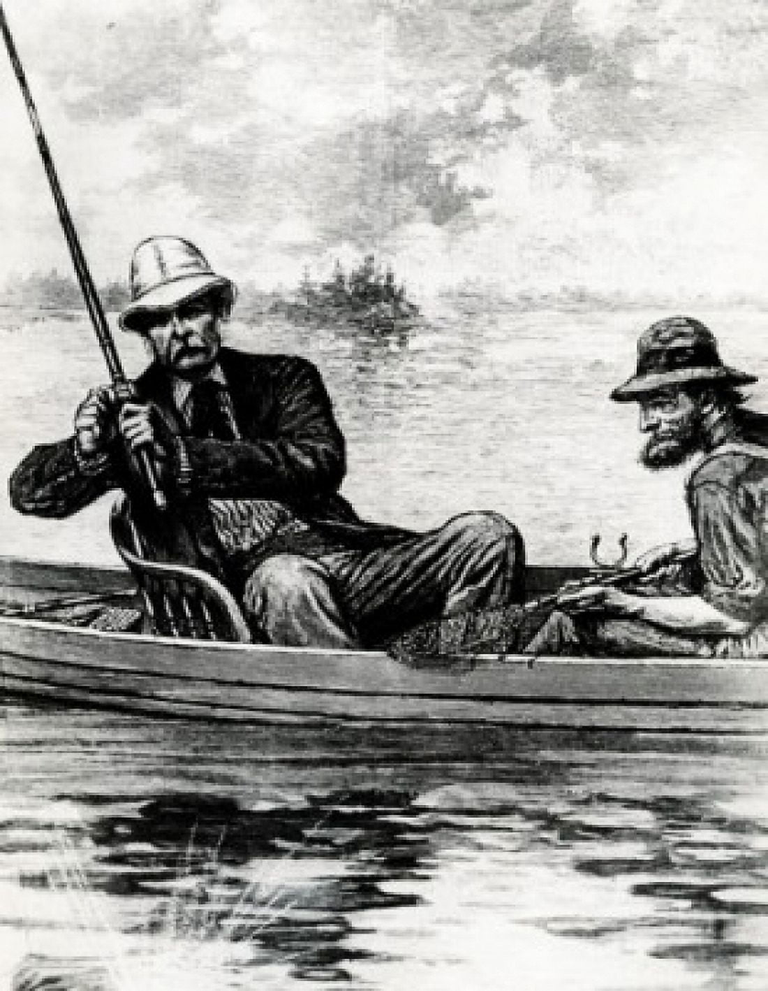 A Distinguished Fisherman President Chester Arthur by unknown artist 1884 Canvas Art - (18 x 24)