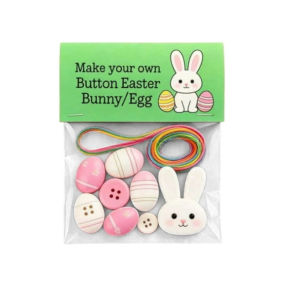 A Diy Button Craft Kit For Creating Festive Hanging Ornaments Perfect For Easter Decor Projects