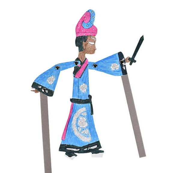 A Diy Chinese Shadow Puppet Play Kids Craft Kit Arts And Crafts Educational Toy