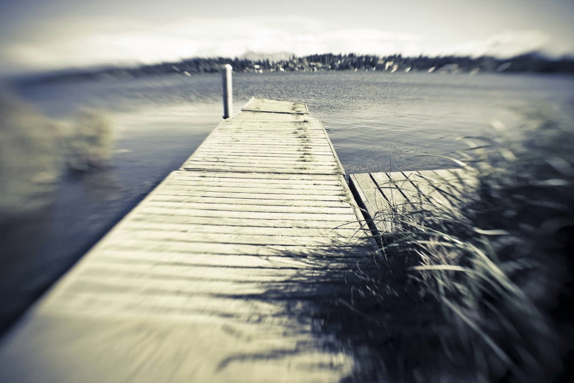 A Dock Juts Out From Shore In A City Park In Homer Alaska Canvas Art - Kevin Smith Design Pics (34 x 22)