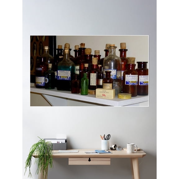 A Doctors Bottles Poster Wall Art, Modern Wall Decor For Living Room Bedroom, 24x36 UNFRAMED