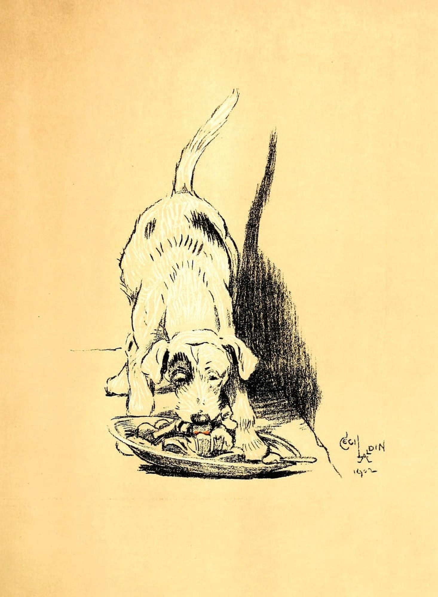 A Dog Day 1902 Delicious Canvas Art - Cecil Aldin (24 x 36)