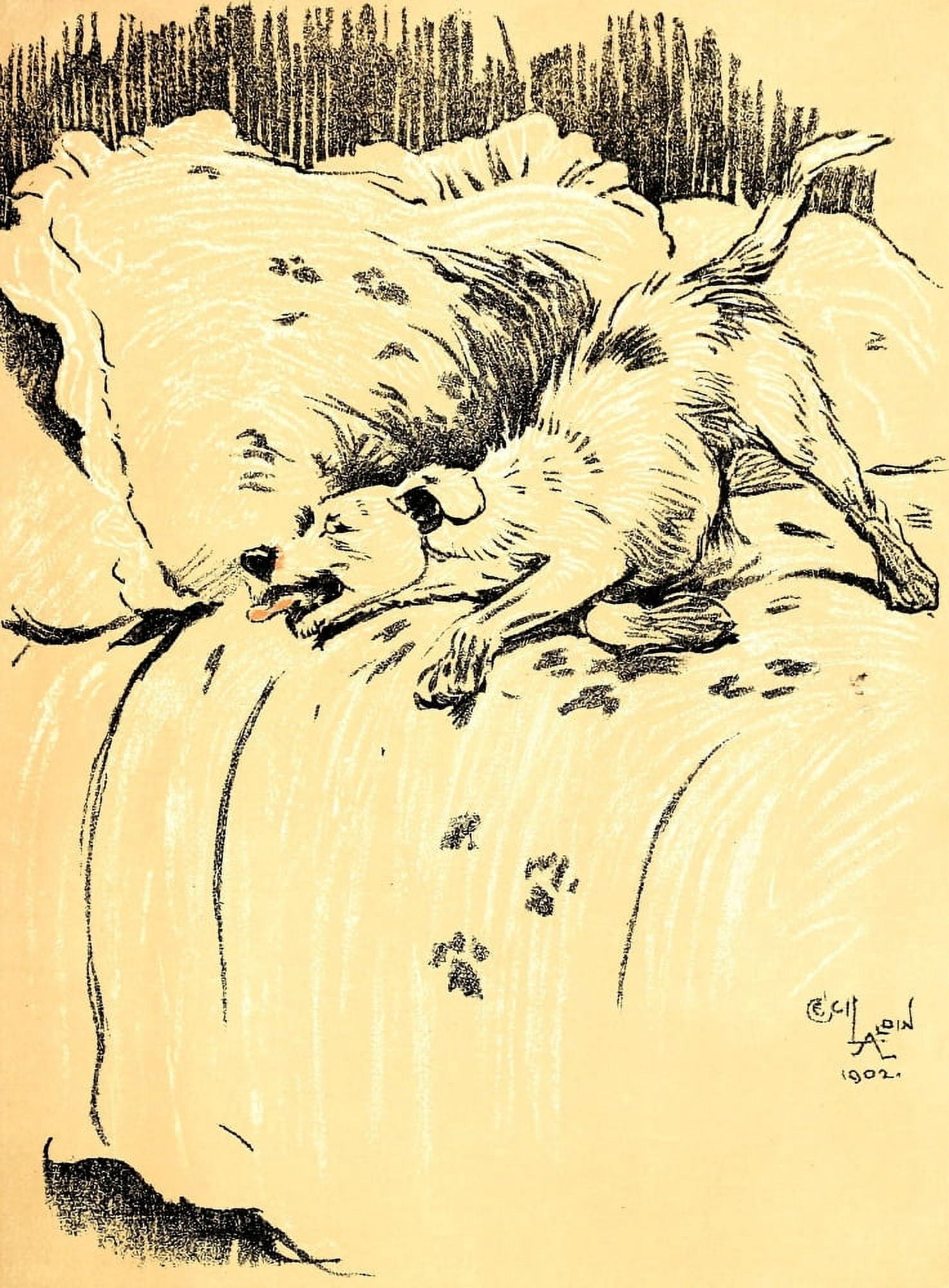 A Dog Day 1902 Mucky pup Canvas Art - Cecil Aldin (18 x 24)