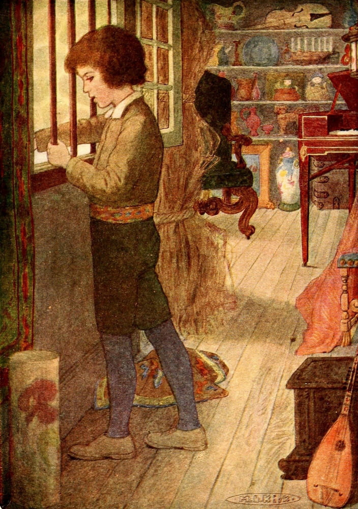 A Dog of Flanders 1909 August opened the window Canvas Art - Maria Kirk (18 x 24)