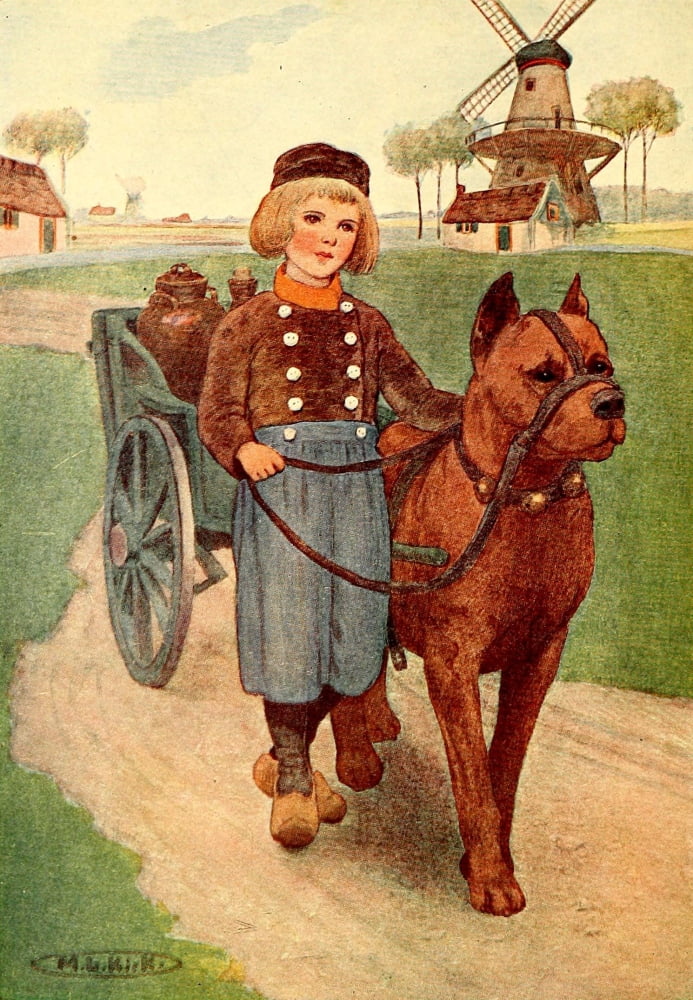 A Dog of Flanders 1909 Dog Canvas Art - Maria Kirk (18 x 24)