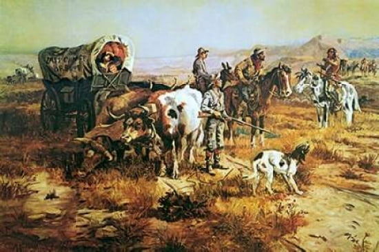 A Doubtful Visitor Canvas Art - Charles M Russell (12 x 18)