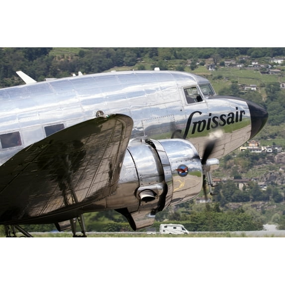 A Douglas DC-3 of Swiss International Air Lines Poster Print