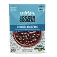 thumbnail image 1 of A Dozen Cousins Cuban Black Beans, Vegan Gluten-Free Microwaveable Seasoned Beans with Avocado Oil, 10 oz Pouch, 1 of 5