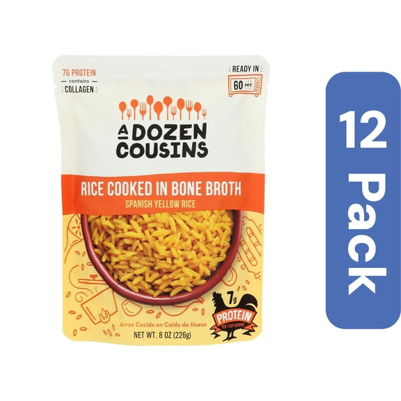 A Dozen Cousins Rice Spanish Yellow Ready to Eat 8 oz (Pack Of 12)