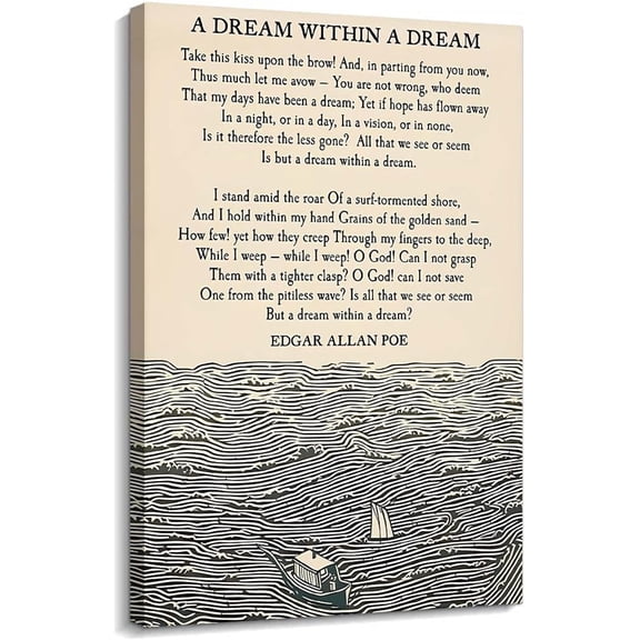 A Dream Within A Dream Poem Wall Art Poetry Wall Art poster  for Living Room  poster