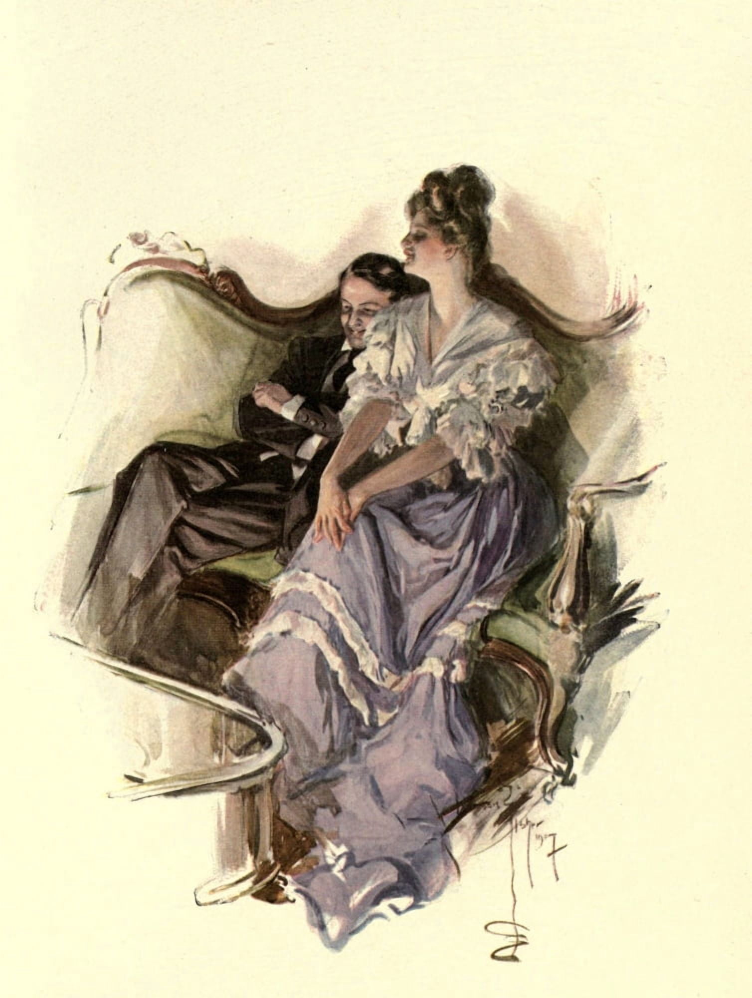 A Dream of Fair Women 1907 Light of Love Canvas Art - Harrison Fisher (24 x 36)