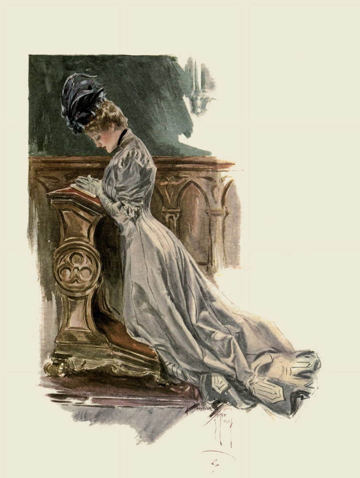 A Dream of Fair Women 1907 My lady Canvas Art - Harrison Fisher (24 x 36)