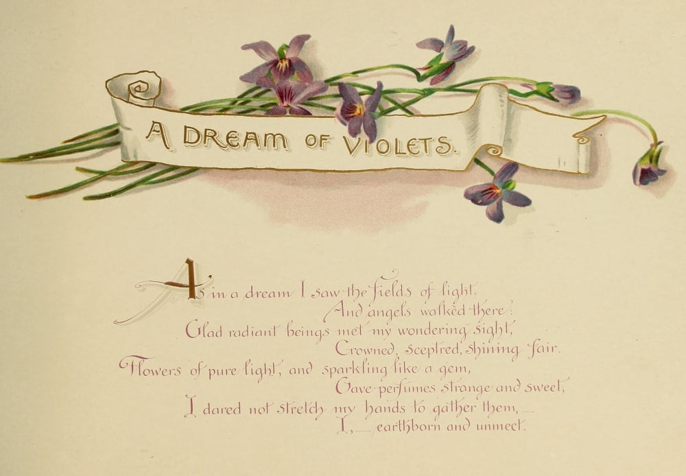 A Dream of Violets 1898 In a Dream Canvas Art - Bessie Gray (24 x 36)