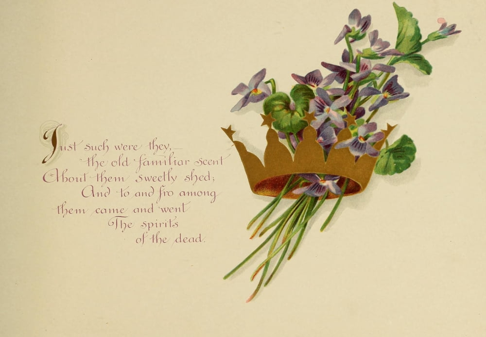 A Dream of Violets 1898 Just such were they Canvas Art - Bessie Gray (18 x 24)