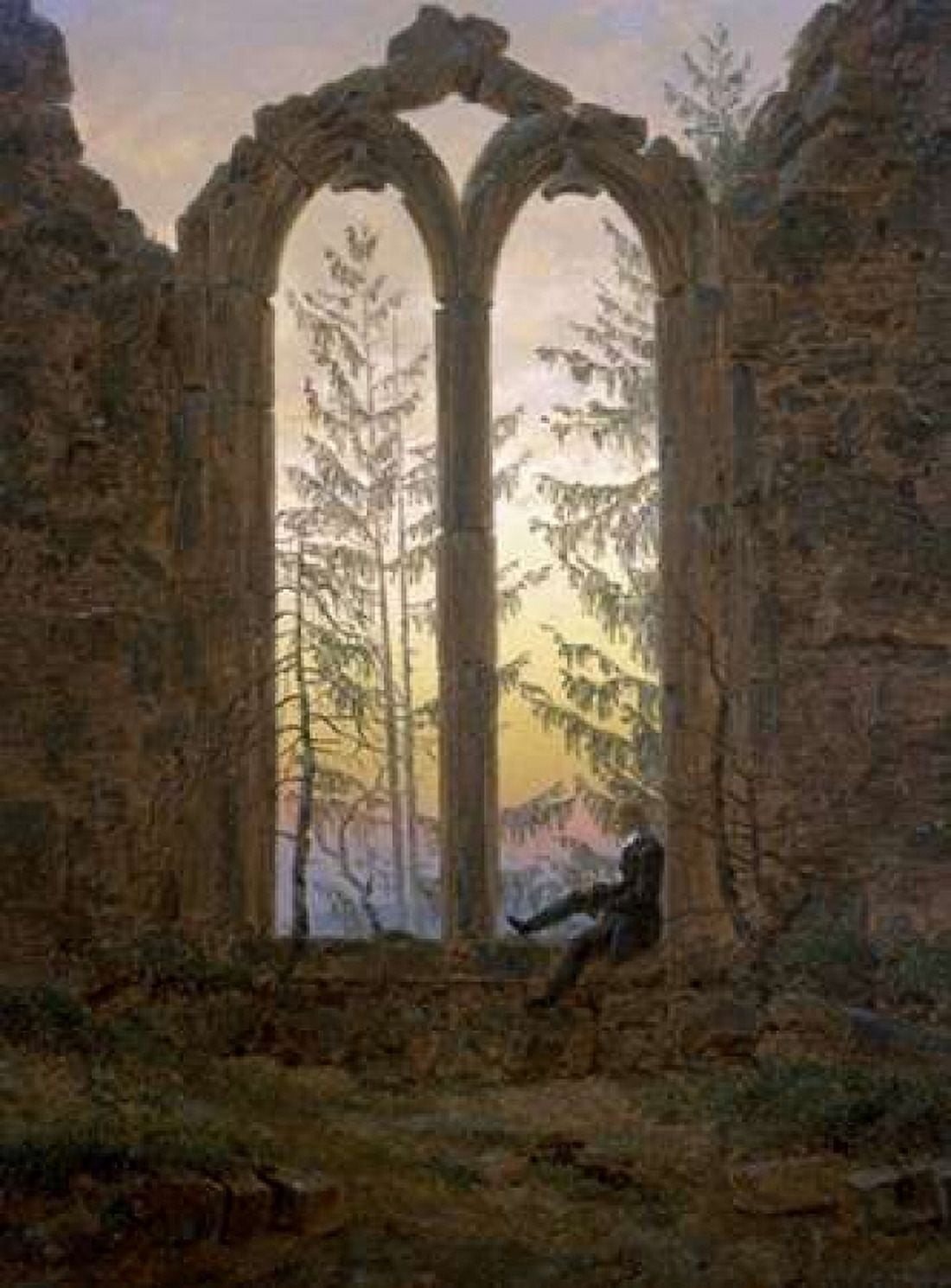 A Dreamer Canvas Art - Caspar David Friedrich (18 x 24)