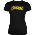 thumbnail image 1 of A Drummer and a Geek Juniors Soft T Shirt Black X-LG, 1 of 1