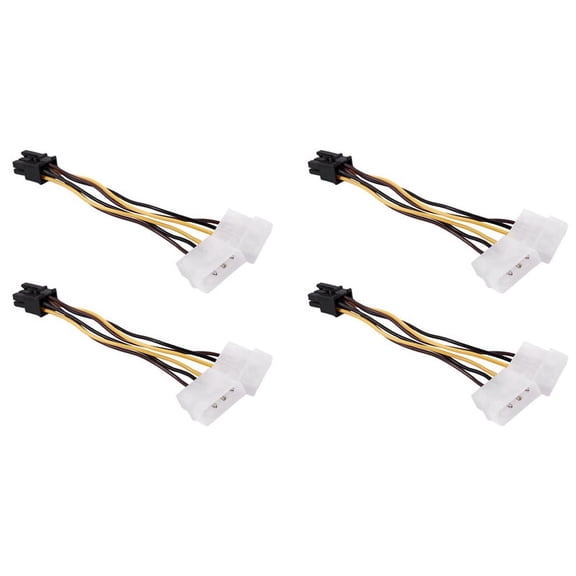 A Dual 4-Pin Molex IDE to 6 Pin PCI-E Graphic Card Power Cable