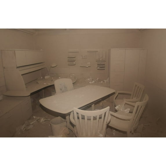 A Dust Covered Office In Building Near The World Trade Center After The 9-11 Terrorist Attacks History