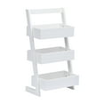 thumbnail image 1 of A&E Bath and Shower Weyburn I 3-Tier Modern Wood Ladder Shelf Unit in White, 1 of 2