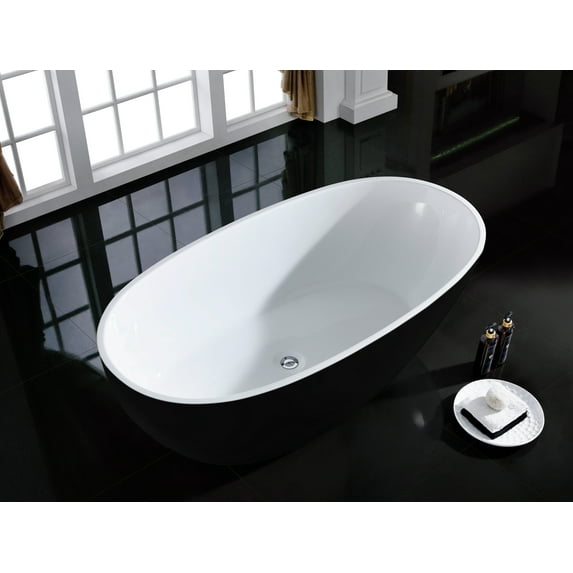 A&E Bath Charlotte Black Freestanding bathtub