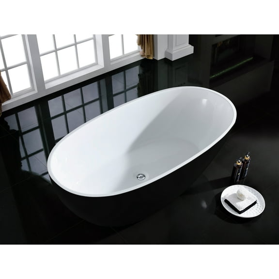 A&E Bath Charlotte Black Freestanding bathtub