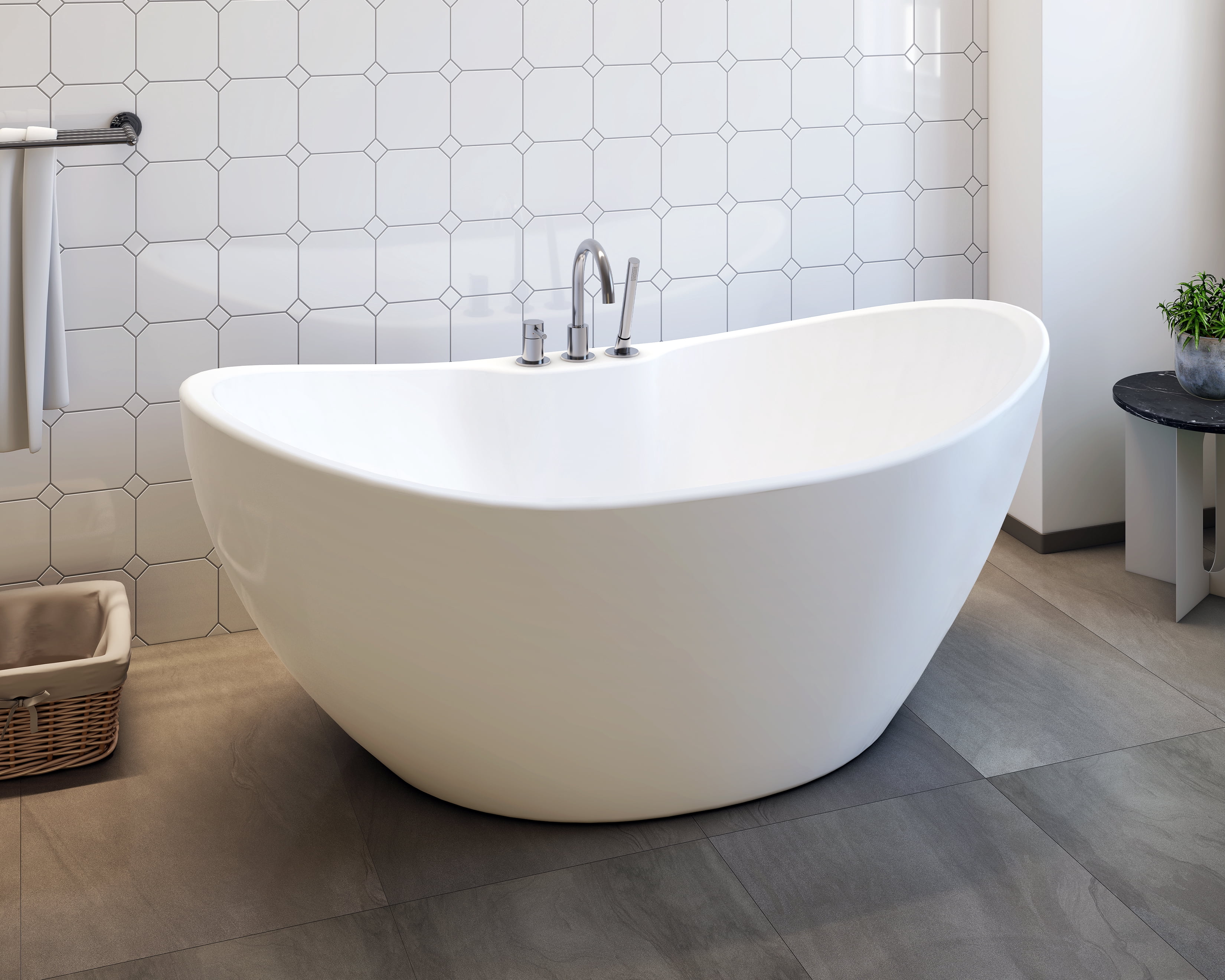 A&E Bath Gloria-NF Freestanding Bathtub 69"