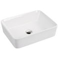 thumbnail image 1 of Mia Over the Counter Vessel Ceramic Basin Sink, Glossy White, 1 of 4