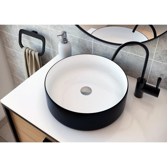 A&E Bath Olive Over the Counter Vessel Stone Basin Sink