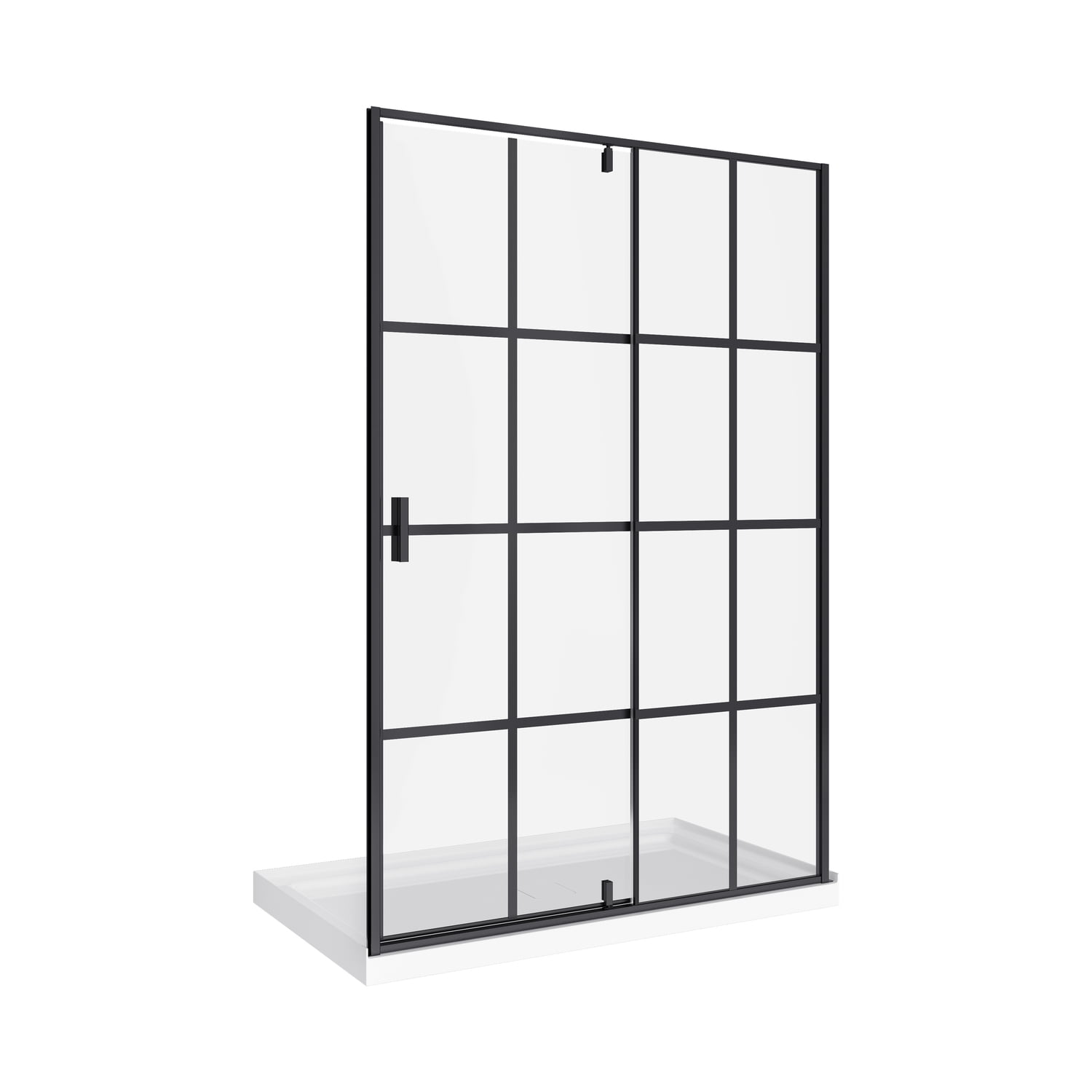 Taylor 60 Bath Screen Shower Enclosure Lack Matte 32x60 With Acrylic Base