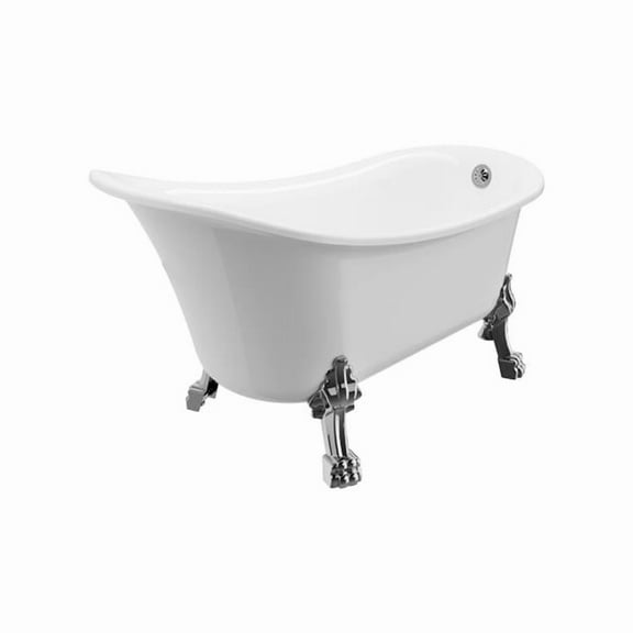 A&E Bath & Shower BT-830-59 59 in. Dora Clawfoot Tub with Faucet