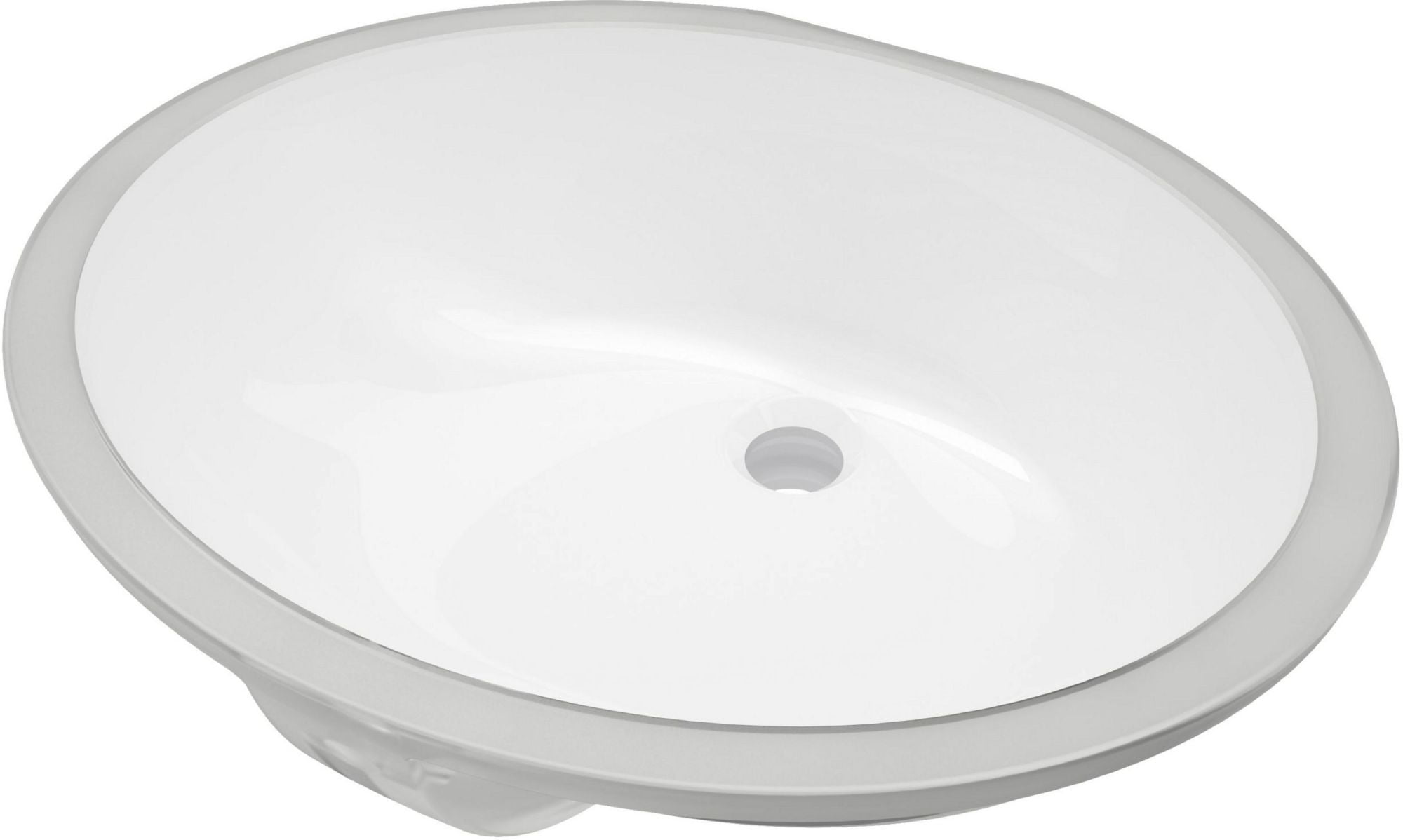 Sulu Glossy White Ceramic Oval Undermount Sink