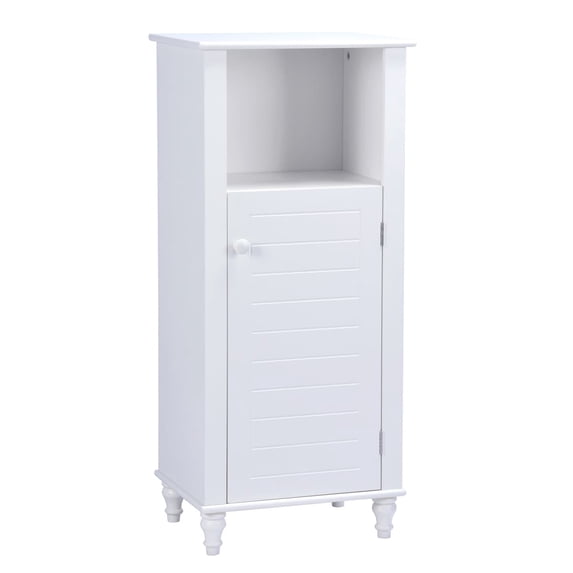 A&E Bath and Shower Weyburn IV Rectangular Modern Wood Side Cabinet in White