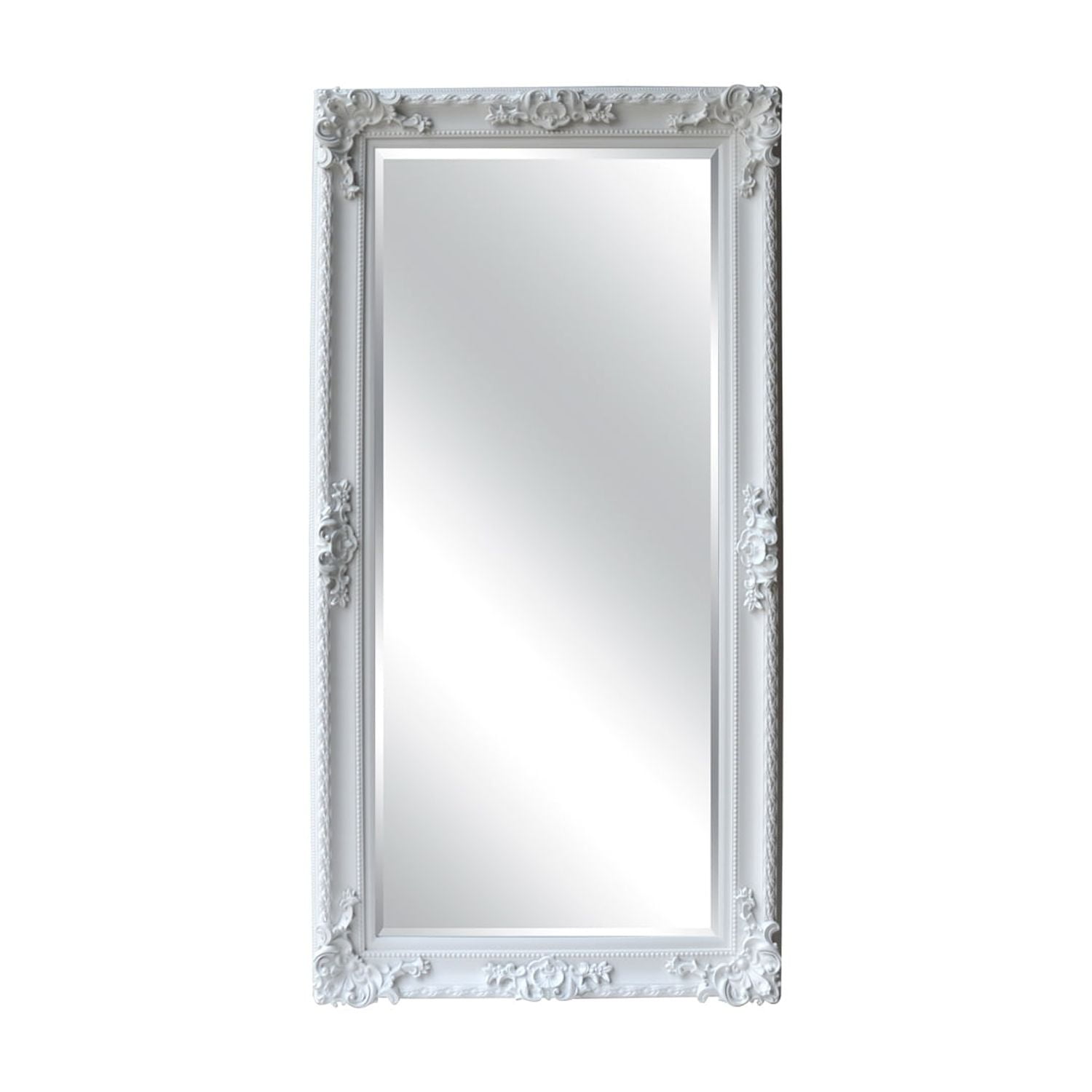 Oversized Dark Brown Wood Framed Full Length Mirror