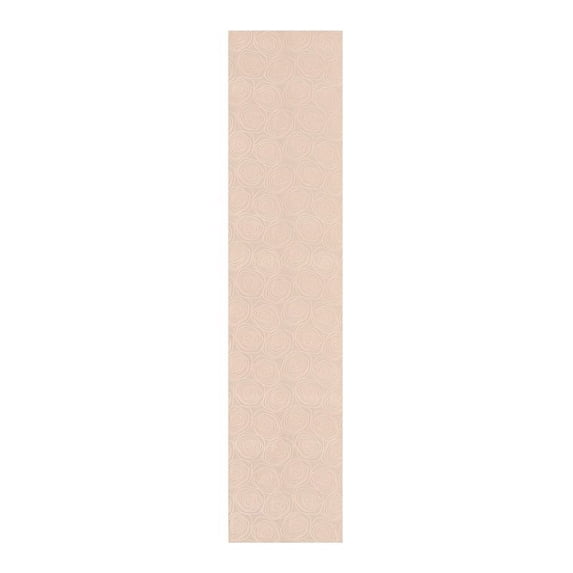 A&E Bath and Shower Bridgewater 168"x26" Fade Resistant Fabric Rug in Beige