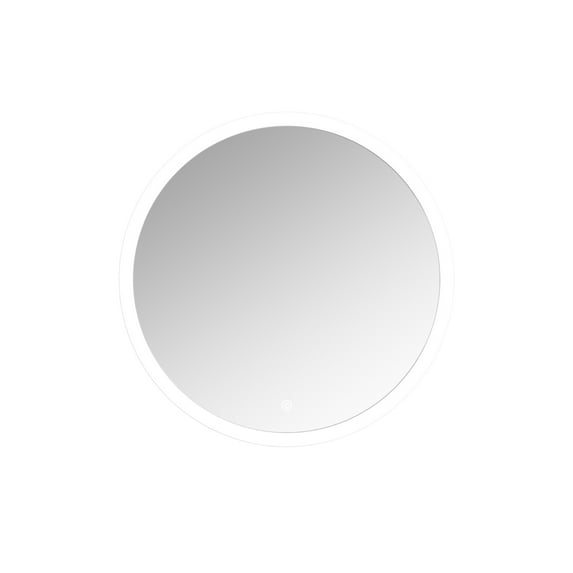 A&E Bath and Shower Clancy Chrome and LED Light Round Decorative Mirror