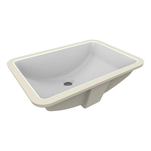 A&E Bath and Shower Cowansville Ceramic Undermount Basin Sink in Glossy White