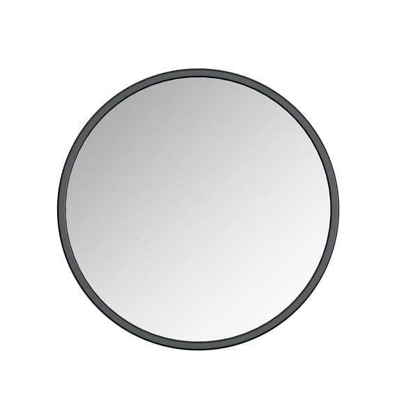 Halcyon Black 32 Framed Round mirror