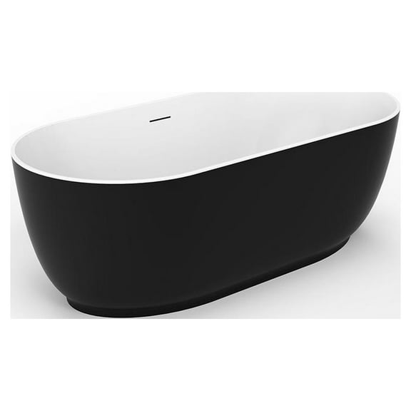 A&E Bath and Shower Jorimi-59-BLK Freestanding Bathtub