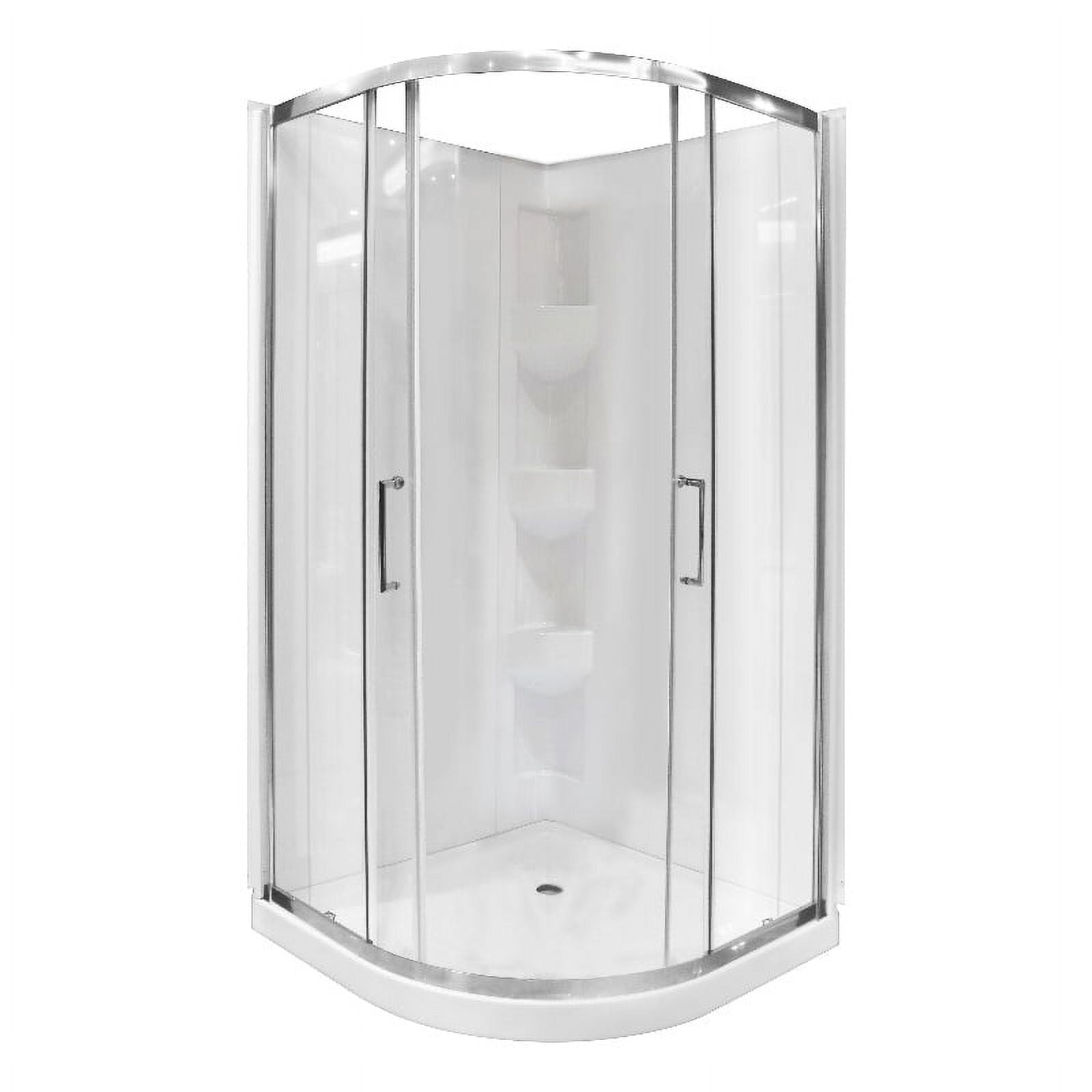 A&E Bath and Shower Kincardine 38 Neo Plastic Shower Kit with Walls in  Chrome - Walmart.com