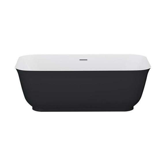 A&E Bath and Shower Mina-59-BLK Freestanding Bathtub