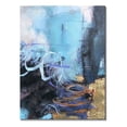 thumbnail image 1 of A&E Bath and Shower Mood Abstract Fabric Hand Painted Landscape in Multi-Color, 1 of 2