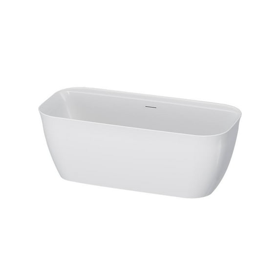 A&E Bath and Shower Panya-63-WHT Freestanding Bathtub