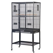 A&E Cage GB13221P HQ Black 32 x 21 in. Flight Cage with Feeder Doors, Black