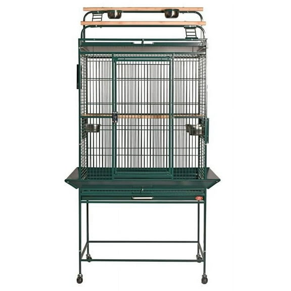 A&E Cage 8003223 HQ Green 32 x 23 in. Play Top Cage with 0.625 in. Bar Spacing, Green - 2 Box per Set