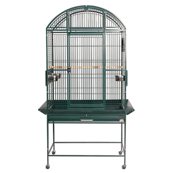 A&E Cage 9003223 HQ Green 32 x 23 x 63 in. Dome Top Cage with 0.75 in ...