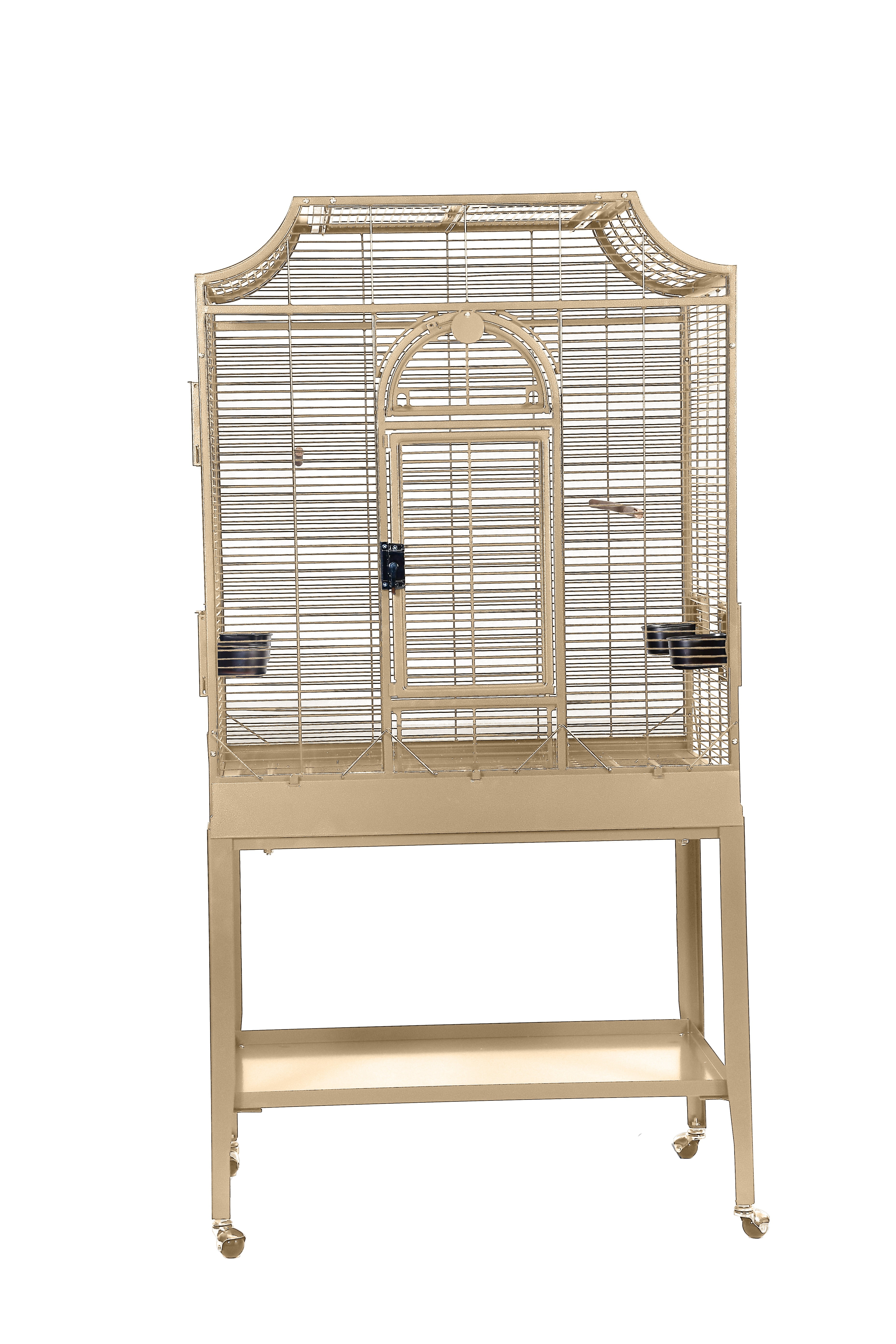 A&E Cage 32"x21" Flight Cage & Stand with Double Front Door - Platinum