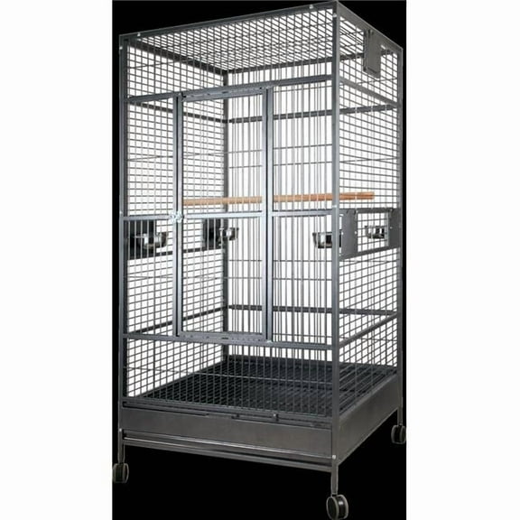 A&E Cage 4040FL Black 40 x 40 in. Macaw Flight Cage, Black