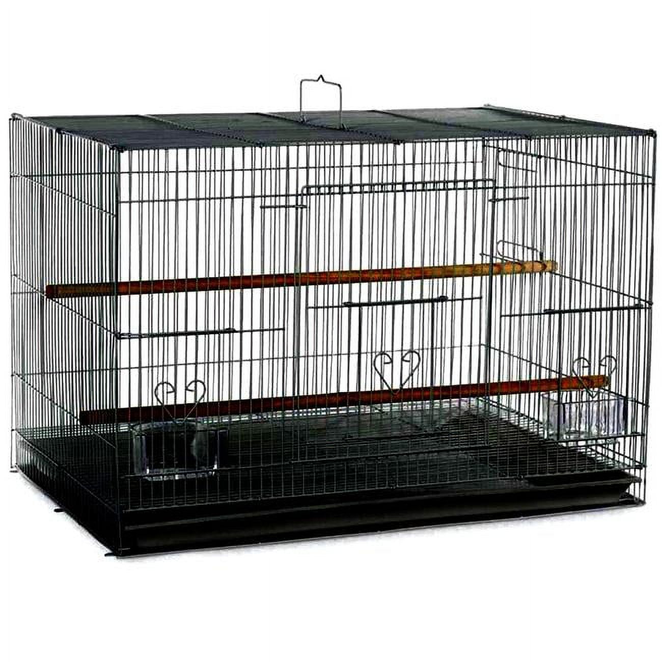 Black 30" x 18" Flight Bird Cage with Perches