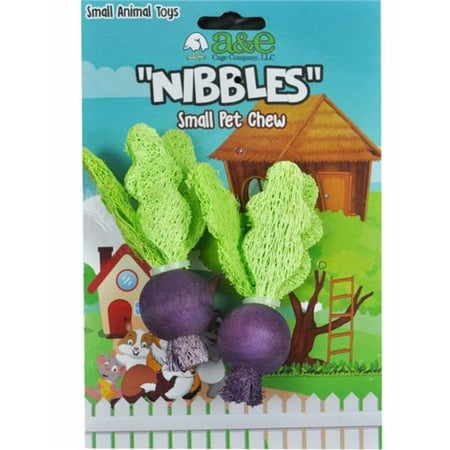 A&E Cage Nibbles Loofah Turnips for Small Animal Toy - Small