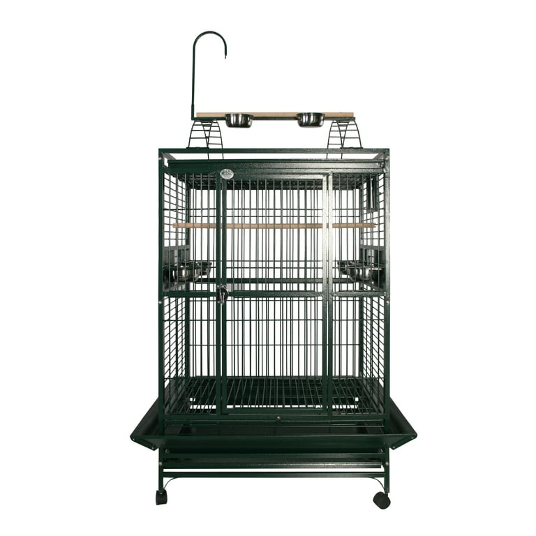 A&E Cage 8003628 Green Play Top Bird Cage with 1 A&E Cage 8003628 Green Play Top Bird Cage with 1
